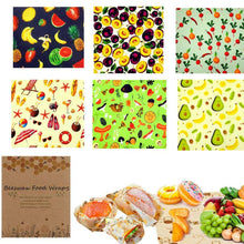 Load image into Gallery viewer, Zero Waste Reusable Food Wraps Sustainable Organic Bees Wax Lid Cover Wrap Food Storage Eco Friendly Sandwich Fruit Beeswax Wrap
