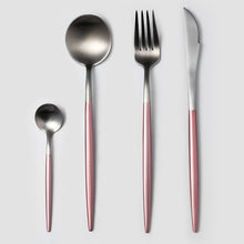 Load image into Gallery viewer, Dinnerware Set 304 Stainless Steel Cutlery Set Steak Knife Fork Set Coffee Spoon Teaspoon Flatware Tableware Kitchen Silverware