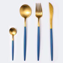 Load image into Gallery viewer, Dinnerware Set 304 Stainless Steel Cutlery Set Steak Knife Fork Set Coffee Spoon Teaspoon Flatware Tableware Kitchen Silverware