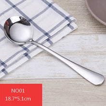 Load image into Gallery viewer, 1pcs Stainless Steel Round Spoon Stir Spoon Coffee Spoon Ice Cream Honey Dessert Tea Spoon five sizes optional