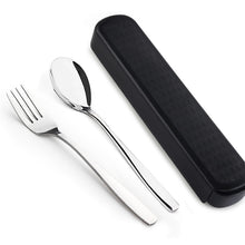 Load image into Gallery viewer, WORTHBUY Portable Travel Tableware Set Stainless Steel Dinnerware With Box Kitchen Fork Spoon Dinner Set For Kid School Cutlery