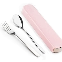 Load image into Gallery viewer, WORTHBUY Portable Travel Tableware Set Stainless Steel Dinnerware With Box Kitchen Fork Spoon Dinner Set For Kid School Cutlery
