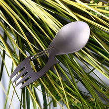 Load image into Gallery viewer, Multi-Tool Titanium Construction Spork Multi-Function Spoon Fork Carabiner Bottle Opener Outdoor Camping Picnic Tableware