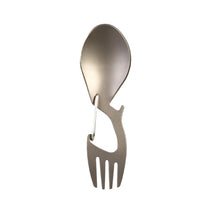 Load image into Gallery viewer, Multi-Tool Titanium Construction Spork Multi-Function Spoon Fork Carabiner Bottle Opener Outdoor Camping Picnic Tableware