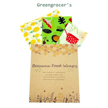 Load image into Gallery viewer, Zero Waste Reusable Food Wraps Sustainable Organic Bees Wax Lid Cover Wrap Food Storage Eco Friendly Sandwich Fruit Beeswax Wrap