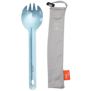 TiTo Titanium spork Outdoor Camping titanium alloy spoon Picnic Fork Ultralight Environmental pure titanium Tableware Portable