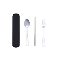 Load image into Gallery viewer, Stainless Steel Dinnerware Set Travel Camping Cutlery Set Reusable Silverware With Spoon Fork Chopsticks Straw And Portable Case
