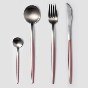 Dinnerware Set 304 Stainless Steel Cutlery Set Steak Knife Fork Set Coffee Spoon Teaspoon Flatware Tableware Kitchen Silverware