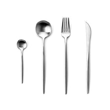 Load image into Gallery viewer, Dinnerware Set 304 Stainless Steel Cutlery Set Steak Knife Fork Set Coffee Spoon Teaspoon Flatware Tableware Kitchen Silverware
