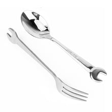 Load image into Gallery viewer, Wrench Shape Dinnerware Tableware Cooking Accessories Kitchen Tools Gadgets Stainless Steel Spanner Spoon Fork
