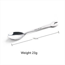 Load image into Gallery viewer, WOWCC Food Picks Stainless Steel Wrench Shape Fork Spoon Dinner Fruit Dessert Long Tableware Forks Tool Picnic Bento Accessories
