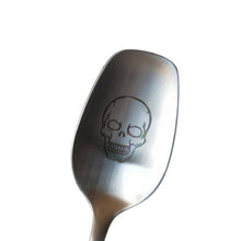 Load image into Gallery viewer, Skeleton Skull Printed Spoon Forks Stainless Steel Coffee Spoon Western Tableware
