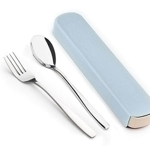 WORTHBUY Portable Travel Tableware Set Stainless Steel Dinnerware With Box Kitchen Fork Spoon Dinner Set For Kid School Cutlery