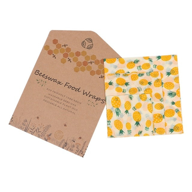 Zero Waste Reusable Food Wraps Sustainable Organic Bees Wax Lid Cover Wrap Food Storage Eco Friendly Sandwich Fruit Beeswax Wrap