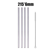 Load image into Gallery viewer, UPORS 4/8Pcs Reusable Drinking Straw High Quality 304 Stainless Steel Metal Straw with Cleaner Brush Wholesale
