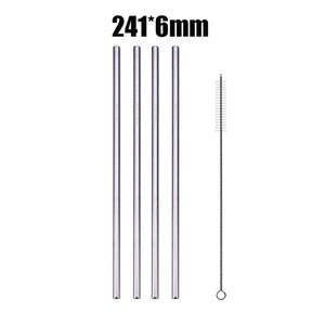 UPORS 4/8Pcs Reusable Drinking Straw High Quality 304 Stainless Steel Metal Straw with Cleaner Brush Wholesale